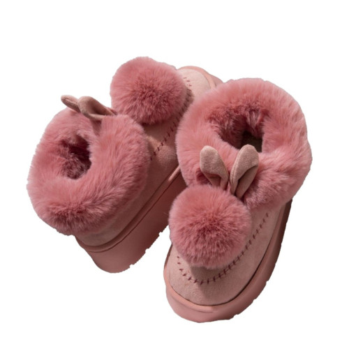 包跟棉拖鞋女冬季外穿可愛毛球室內家居加厚毛絨保暖防滑高幫棉鞋 包跟棉拖鞋女冬季外穿可愛毛球室內家居加厚毛絨保暖防滑高幫棉鞋