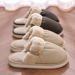 2025秋冬新款麵包棉拖鞋女室內毛絨保暖厚底防滑居家防水男士棉鞋