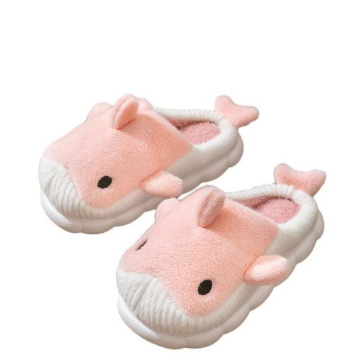 可愛鯨魚兒童棉拖鞋女童冬季室內加絨保暖厚底防滑親子毛毛拖鞋男 可愛鯨魚兒童棉拖鞋女童冬季室內加絨保暖厚底防滑親子毛毛拖鞋男