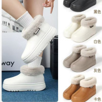 2025新款EVA防水防滑雪地靴女士冬季韓版百搭加絨柔軟保暖大棉鞋