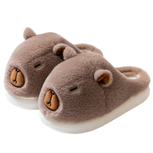 卡皮巴拉棉拖鞋女款2025新款室內家居可愛保暖防滑毛絨絨棉拖女士 卡皮巴拉棉拖鞋女款2025新款室內家居可愛保暖防滑毛絨絨棉拖女士