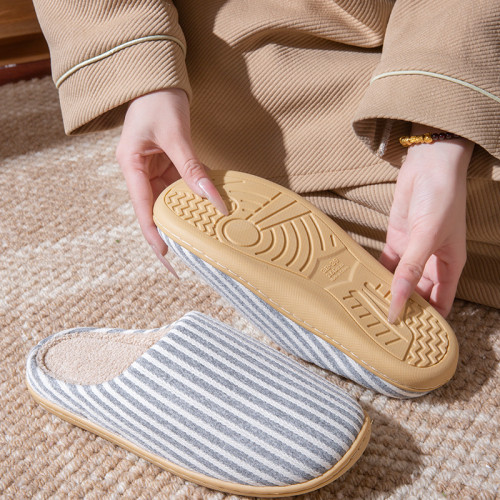 日式靜音布藝拖鞋男室內家居防滑四季家用防臭軟底棉拖鞋女秋冬季 日式靜音布藝拖鞋男室內家居防滑四季家用防臭軟底棉拖鞋女秋冬季