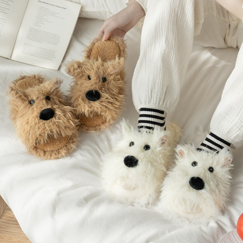 可愛潦草狗毛毛棉拖鞋女冬2025新款室內家居防滑可外穿情侶地板拖 可愛潦草狗毛毛棉拖鞋女冬2025新款室內家居防滑可外穿情侶地板拖