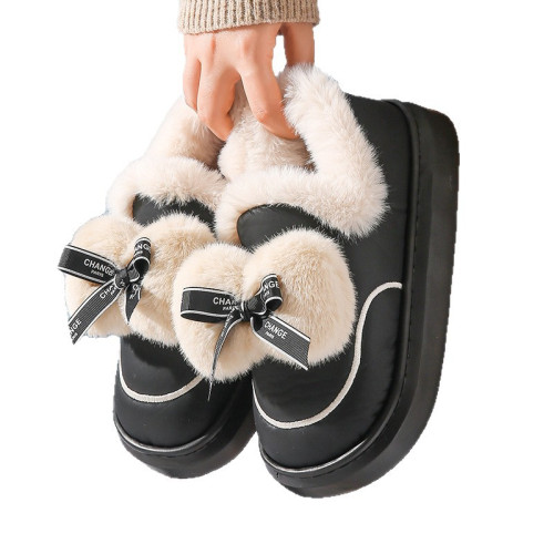 高級防水包跟蝴蝶款棉拖鞋2025新款女時尚厚底加絨保暖秋冬季 高級防水包跟蝴蝶款棉拖鞋2025新款女時尚厚底加絨保暖秋冬季