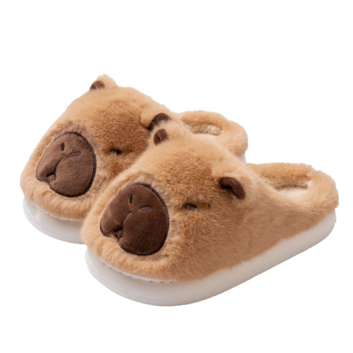 卡皮巴拉棉拖鞋女秋冬季2025新款室內防滑保暖加絨親子毛毛拖鞋男 卡皮巴拉棉拖鞋女秋冬季2025新款室內防滑保暖加絨親子毛毛拖鞋男