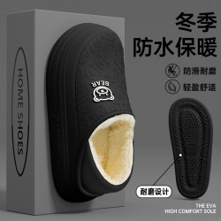 防水棉拖鞋男款2025新款秋冬季室內家居包跟加絨保暖防滑防臭棉拖