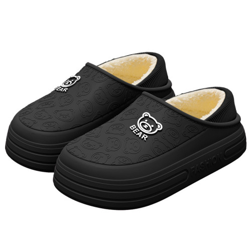 防水棉拖鞋男款2025新款秋冬季室內家居包跟加絨保暖防滑防臭棉拖