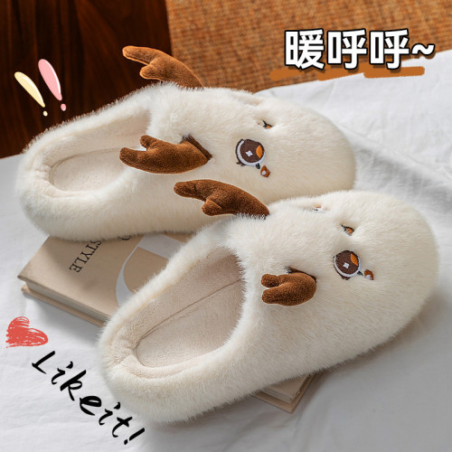 毛絨絨棉拖鞋女款2025新款秋冬季室內家居保暖防滑踩屎感月子棉拖 毛絨絨棉拖鞋女款2025新款秋冬季室內家居保暖防滑踩屎感月子棉拖