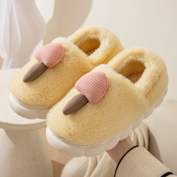 2025新款棉拖鞋男女時尚情侶厚底加絨保暖秋冬季地板棉拖包跟