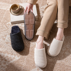 秋冬季保暖棉拖鞋女2025新款室內居家防滑防水毛毛加絨厚底拖鞋男