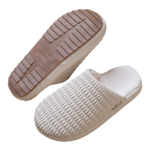 秋冬季保暖棉拖鞋女2025新款室內居家防滑防水毛毛加絨厚底拖鞋男