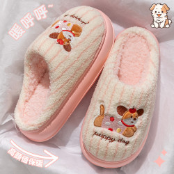 棉拖鞋女士秋冬季2025新款室內家居防滑踩屎感加絨保暖月子棉拖女