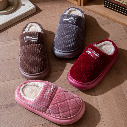 厚底家居棉拖鞋女士秋冬季2025新款室內防滑保暖毛毛絨棉拖男冬天 厚底家居棉拖鞋女士秋冬季2025新款室內防滑保暖毛毛絨棉拖男冬天