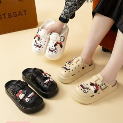 2025新款厚底包頭洞洞鞋女夏季外穿INS沙灘勃肯半拖防滑