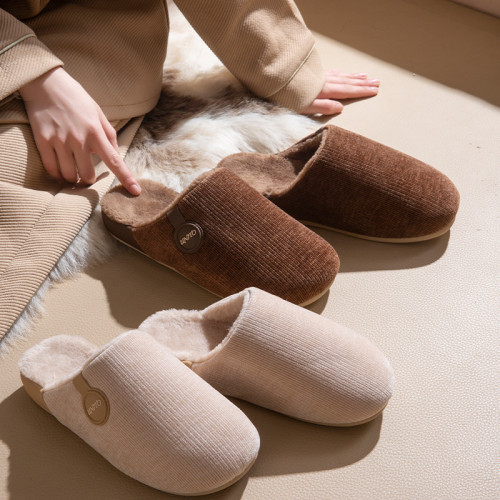 日式厚底棉拖鞋女款秋冬季家居室內防滑保暖毛毛絨勃肯拖鞋男冬天 日式厚底棉拖鞋女款秋冬季家居室內防滑保暖毛毛絨勃肯拖鞋男冬天