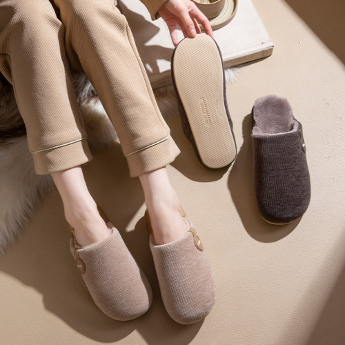 日式厚底棉拖鞋女款秋冬季家居室內防滑保暖毛毛絨勃肯拖鞋男冬天 日式厚底棉拖鞋女款秋冬季家居室內防滑保暖毛毛絨勃肯拖鞋男冬天