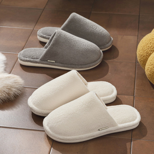 秋冬季日式簡約棉拖鞋男士室內居家禦寒防滑臭腳情侶靜音棉拖女 秋冬季日式簡約棉拖鞋男士室內居家禦寒防滑臭腳情侶靜音棉拖女