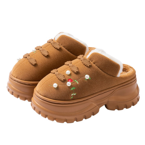 厚底增高棉拖鞋女款2025新款秋冬季室內家居防滑保暖毛毛絨棉拖女 厚底增高棉拖鞋女款2025新款秋冬季室內家居防滑保暖毛毛絨棉拖女