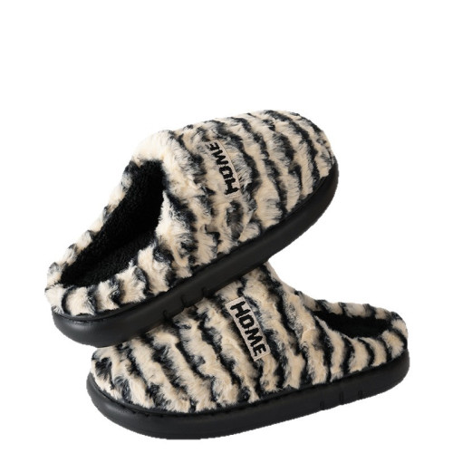 條紋毛絨棉拖鞋男士5新秋冬季加厚保暖居家室內軟底月子鞋女 條紋毛絨棉拖鞋男士5新秋冬季加厚保暖居家室內軟底月子鞋女