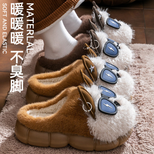 踩屎感棉拖鞋女款秋冬季2025新款室內家居卡通可愛保暖加絨毛毛鞋 踩屎感棉拖鞋女款秋冬季2025新款室內家居卡通可愛保暖加絨毛毛鞋