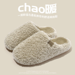 不悶腳棉拖鞋女款2025新款秋冬季室內家居毛毛絨保暖防滑家用棉拖