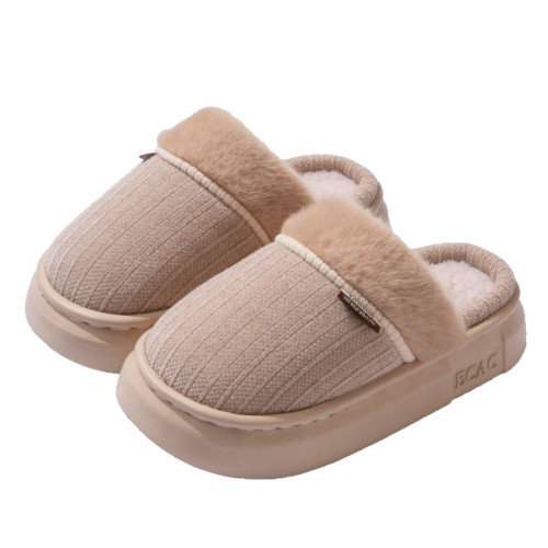 踩屎感棉拖鞋女秋冬季2025新款室內家居防滑厚底保暖毛毛絨棉拖男