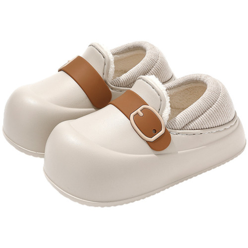 防水棉拖鞋女冬季外穿防風保暖毛絨家居室內防滑女士包跟棉鞋