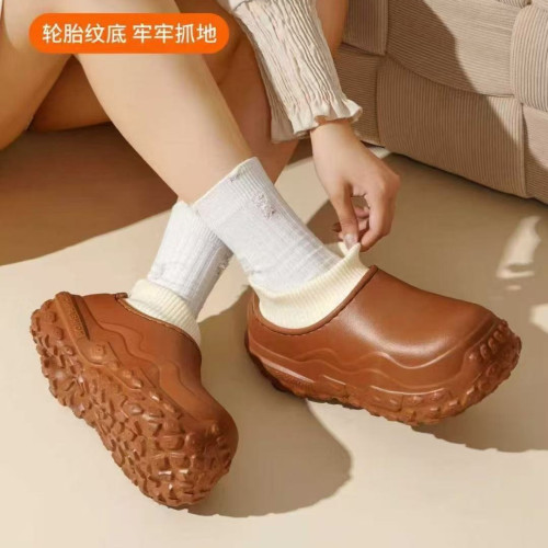 2025秋冬季新款Eva防水加絨加厚保暖棉鞋男女包跟時尚短靴雪地靴