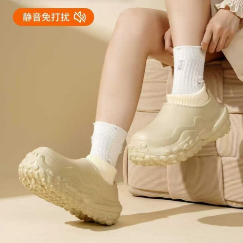 2025秋冬季新款Eva防水加絨加厚保暖棉鞋男女包跟時尚短靴雪地靴