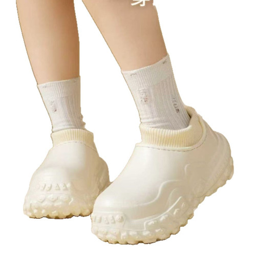 2025秋冬季新款Eva防水加絨加厚保暖棉鞋男女包跟時尚短靴雪地靴