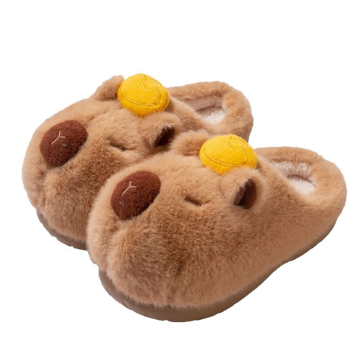 可愛卡皮巴拉棉拖鞋女2025新款秋冬季室內家居保暖厚底毛絨拖鞋男 可愛卡皮巴拉棉拖鞋女2025新款秋冬季室內家居保暖厚底毛絨拖鞋男