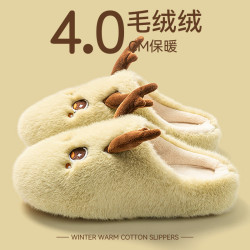 棉拖鞋女款2025新款秋冬季室內家居保暖防滑毛絨絨踩屎感月子棉拖