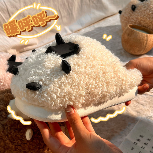 可愛棉拖鞋女款秋冬季2025新款室內家居卡通小羊保暖加絨毛毛棉拖 可愛棉拖鞋女款秋冬季2025新款室內家居卡通小羊保暖加絨毛毛棉拖