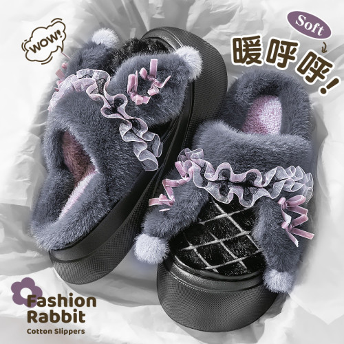可愛棉拖鞋女款秋冬季2025新款室內家居毛毛絨保暖防滑踩屎感棉拖 可愛棉拖鞋女款秋冬季2025新款室內家居毛毛絨保暖防滑踩屎感棉拖
