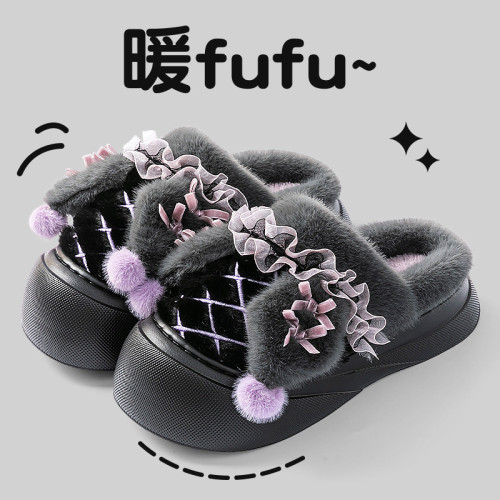 可愛棉拖鞋女款秋冬季2025新款室內家居毛毛絨保暖防滑踩屎感棉拖 可愛棉拖鞋女款秋冬季2025新款室內家居毛毛絨保暖防滑踩屎感棉拖