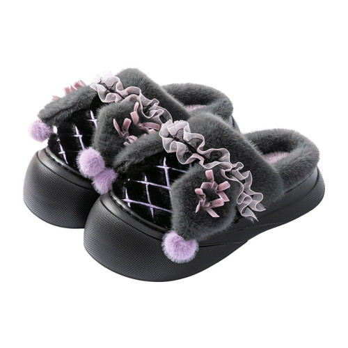 可愛棉拖鞋女款秋冬季2025新款室內家居毛毛絨保暖防滑踩屎感棉拖 可愛棉拖鞋女款秋冬季2025新款室內家居毛毛絨保暖防滑踩屎感棉拖