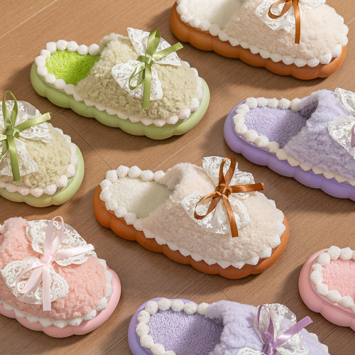 2025蝴蝶結新款棉拖鞋女時尚情侶厚底加絨保暖秋冬季地板棉拖 2025蝴蝶結新款棉拖鞋女時尚情侶厚底加絨保暖秋冬季地板棉拖