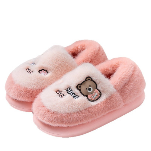 厚底毛毛拖鞋女士秋冬季2025新款室內家居毛絨保暖防滑棉拖鞋女款