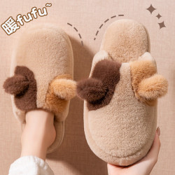 踩屎感棉拖鞋女款秋冬季2025新款室內家居防滑厚底保暖毛絨月子鞋