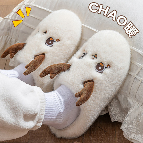 踩屎感棉拖鞋女士秋冬季2025新款家居用室內可愛卡通毛毛絨拖鞋女 踩屎感棉拖鞋女士秋冬季2025新款家居用室內可愛卡通毛毛絨拖鞋女