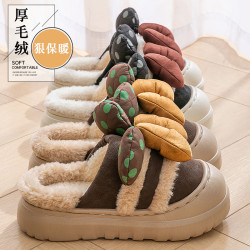 踩屎感棉拖鞋女款2025新款秋冬季室內家居防滑保暖毛絨絨棉拖女士