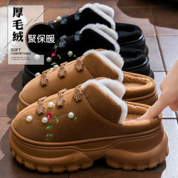 時尚棉拖鞋女款秋冬季2025新款室內家居外穿保暖防滑踩屎感棉拖女