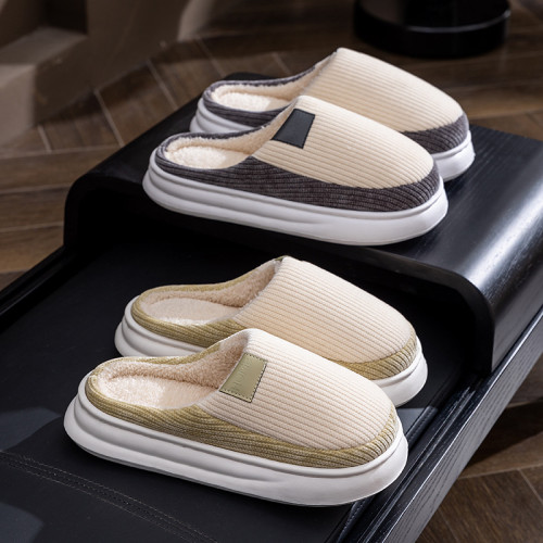 2025新款棉拖鞋男女時尚情侶厚底加絨保暖秋冬季地板條紋棉拖 2025新款棉拖鞋男女時尚情侶厚底加絨保暖秋冬季地板條紋棉拖