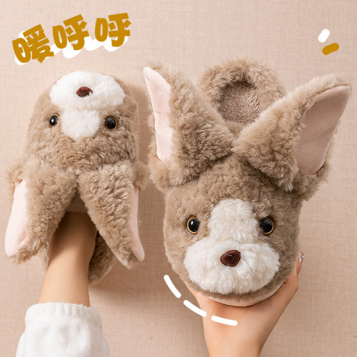 踩屎感棉拖鞋女士秋冬季2025新款室內家居加厚卡通小貓毛毛棉拖女