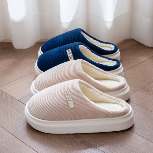 燈芯絨棉拖鞋女士秋冬季新款家居家用室內靜音防滑保暖棉拖男厚底 燈芯絨棉拖鞋女士秋冬季新款家居家用室內靜音防滑保暖棉拖男厚底