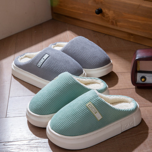 燈芯絨棉拖鞋女士秋冬季新款家居家用室內靜音防滑保暖棉拖男厚底 燈芯絨棉拖鞋女士秋冬季新款家居家用室內靜音防滑保暖棉拖男厚底