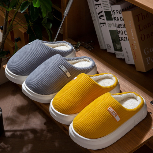 燈芯絨棉拖鞋女士秋冬季新款家居家用室內靜音防滑保暖棉拖男厚底 燈芯絨棉拖鞋女士秋冬季新款家居家用室內靜音防滑保暖棉拖男厚底