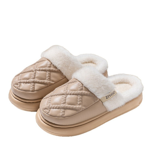 秋冬女士防水保暖防滑棉拖鞋柔軟居家情侶拖鞋毛絨厚底防寒棉鞋男 秋冬女士防水保暖防滑棉拖鞋柔軟居家情侶拖鞋毛絨厚底防寒棉鞋男