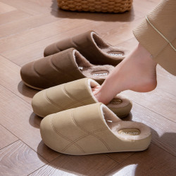 棉拖鞋女冬季2025新款室內家居用加絨保暖厚底防水棉拖男冬天外穿