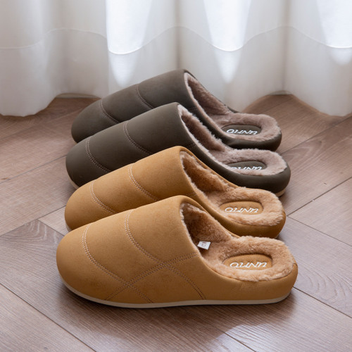 棉拖鞋女冬季2025新款室內家居用加絨保暖厚底防水棉拖男冬天外穿